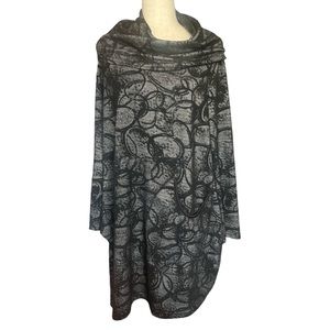 Sale! Moonlight Intarsia Scoop Neck Convertible Cowl Neck Dress L